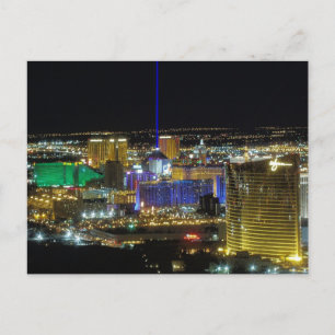 Las Vegas Strip Aerial View från mars 2005 Postcar Vykort