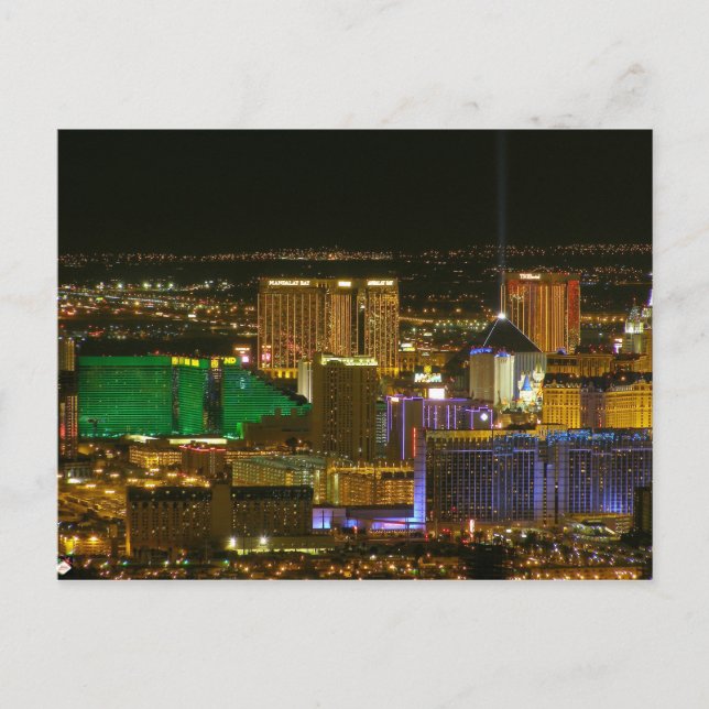 Las Vegas Strip Aerial View-vykort Vykort (Framsida)