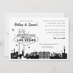 Las Vegas Strip Bröllopsinbjudan till Las Vegas Inbjudningar