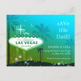 Las Vegas Strip Chic Bröllop Spara datum Meddelande Vykort
