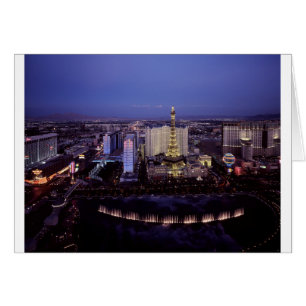 Las Vegas Strip Flygbild Kasino Spelstad Hälsningskort