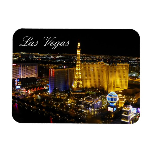 Las Vegas Strip, flygvy, Nattens Ljus Magnet (Horisontell)