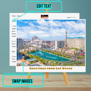 Las Vegas Strip från ovan Vykort