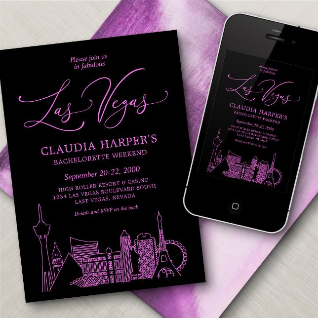 Las Vegas Strip Henparty-helg Inbjudningar (Skapare uppladdad)