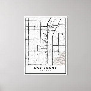 Las Vegas Strip Karta Canvastryck