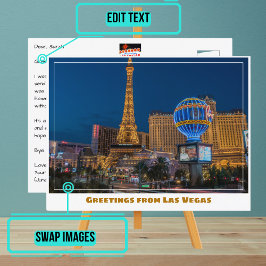 Las Vegas Strip Ljus på natten Vykort