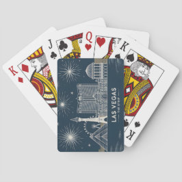 Las Vegas Strip Nevada Siluett Linjekonst Stadssil Casinokort