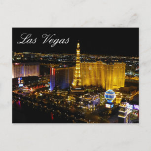 Las Vegas Strip Night Ljus Vykort