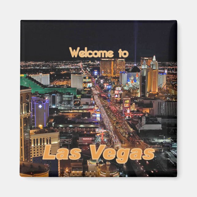 Las Vegas Strip på natten Magnet (Framsidan)