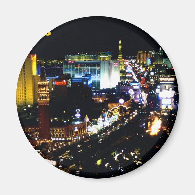 Las Vegas Strip på natten Magnet (Framsidan)