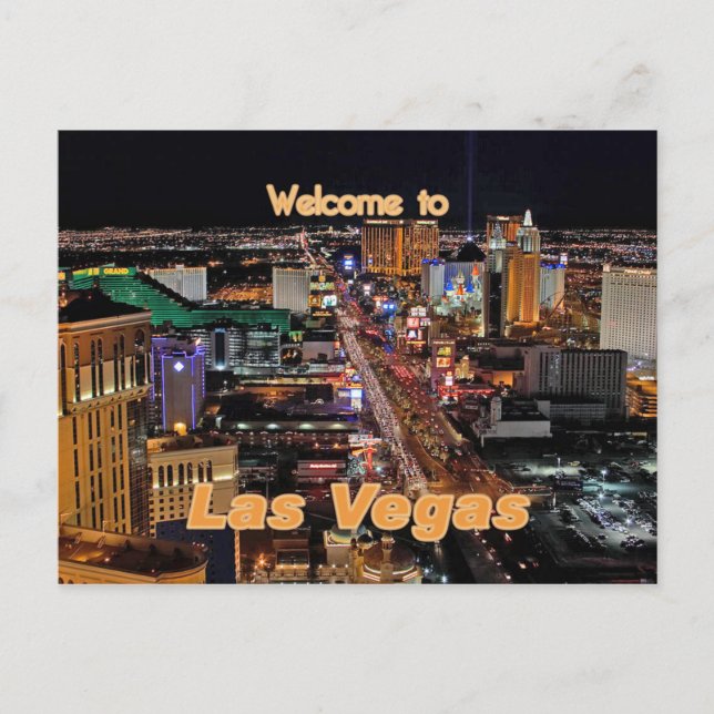 Las Vegas Strip på natten Vykort (Framsida)