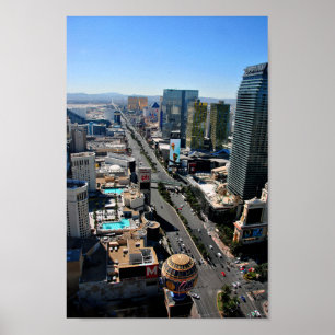 Las Vegas Strip Skyline Cityscape America Poster