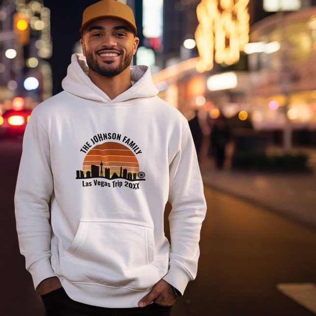 Las Vegas Strip Solnedgång Anpassad Semester Hoodie (Skapare uppladdad)