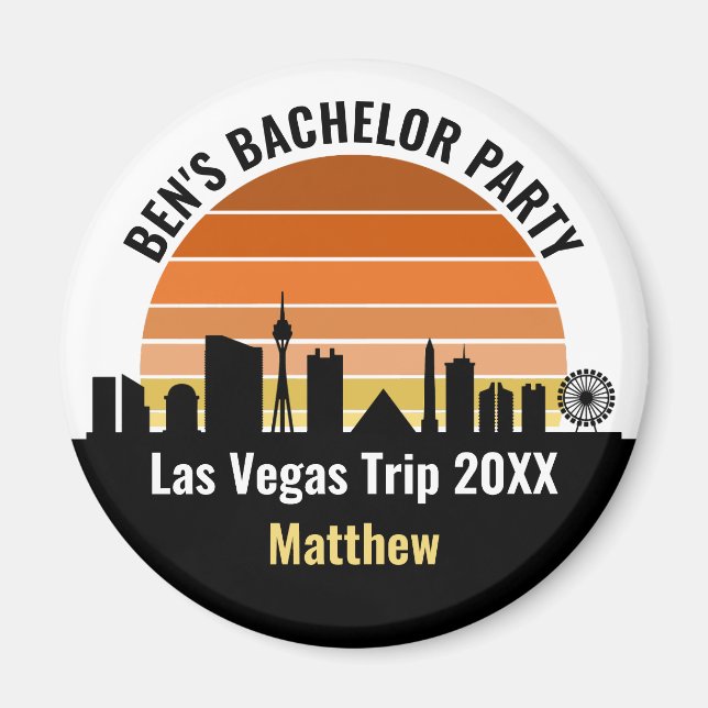 Las Vegas Strip Sunset Anpassningsbar Vacation Magnet (Framsidan)