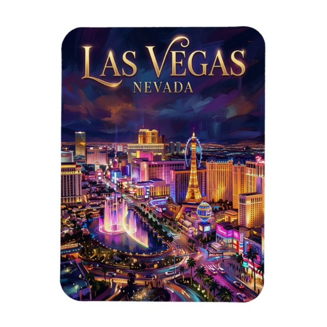 Las Vegas Strip USA Magnet (Vertikal)