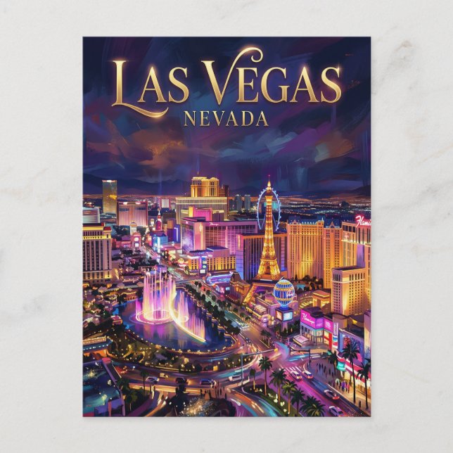 Las Vegas Strip USA Vykort (Framsida)