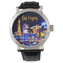Las Vegas Strip vid Nattbevakning Armbandsur
