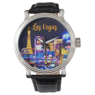 Las Vegas Strip vid Nattbevakning Armbandsur