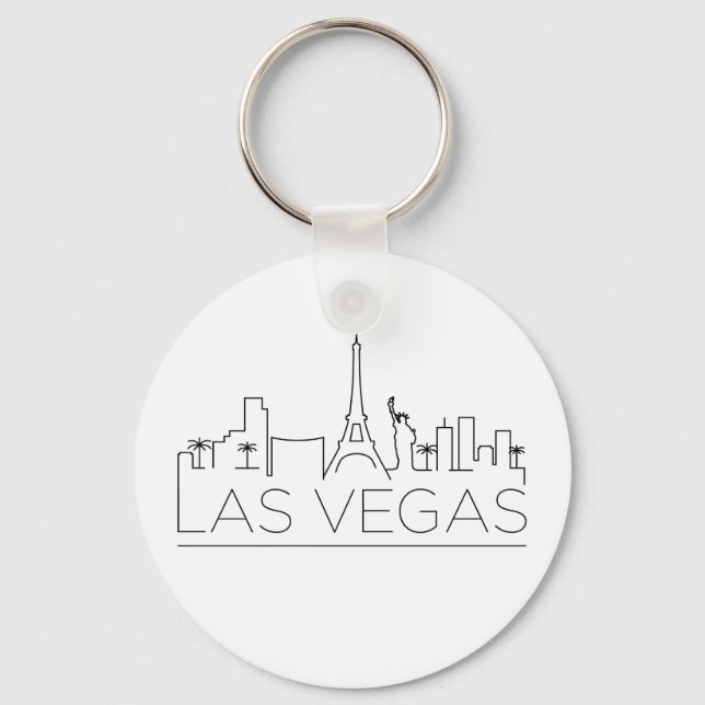 Las Vegas Stylized Skyline Nyckelring (Framsida)