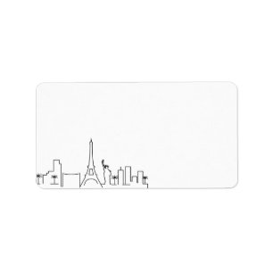 Las Vegas Stylized Skyline Tom etikett Adressetikett