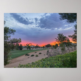 Las Vegas Sunrise Over Desert Golf Course Poster