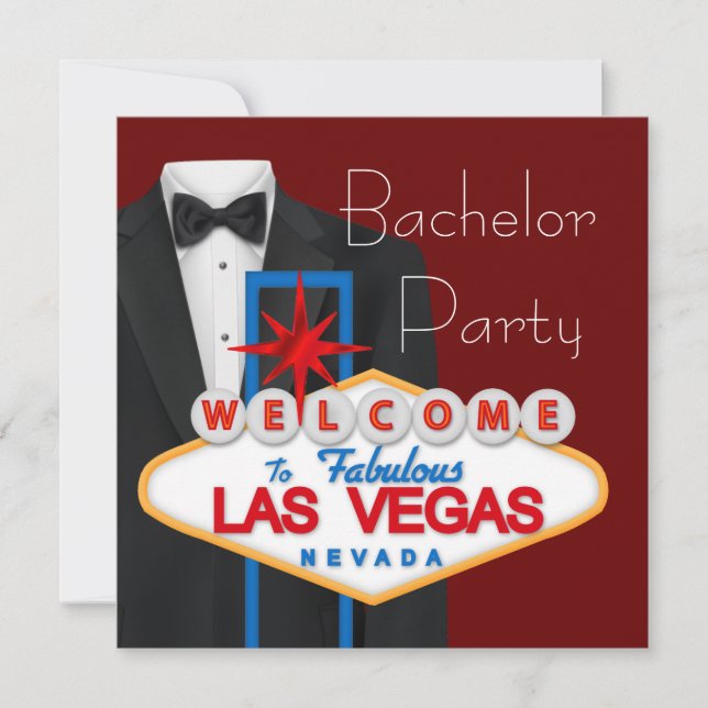 Las Vegas Svärmningsparty Inbjudningar (Framsida)