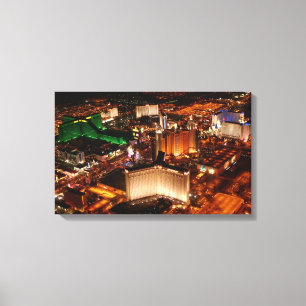 Las Vegas-synen från en blixt Canvastryck