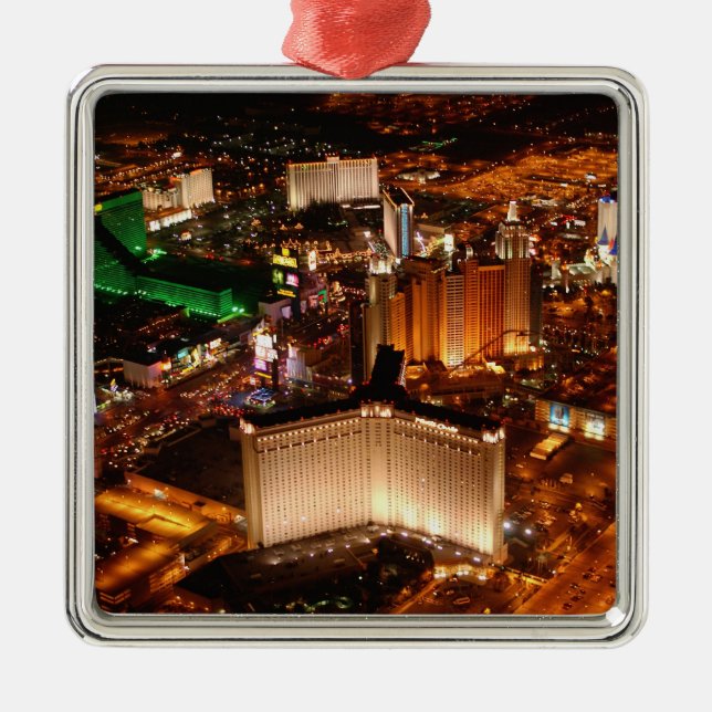 Las Vegas-synen från en blixt Julgransprydnad Metall (Framsidan)