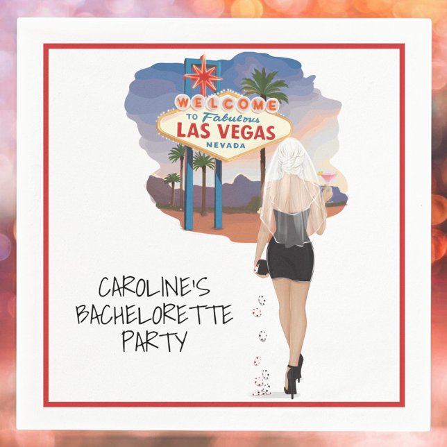 Las Vegas Systerbrudskalas Blond Brud  Pappersservett (Skapare uppladdad)