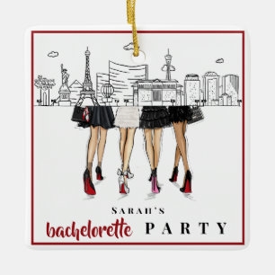 Las Vegas Systerfest Modet Himmelsk Silhuett Julgransprydnad Keramik