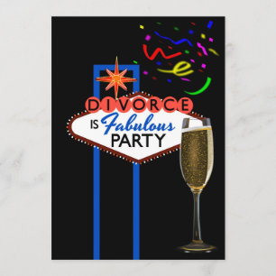 Las Vegas themed Divorce Party Inbjudningar