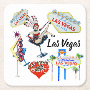 Las Vegas Underlägg Papper Kvadrat