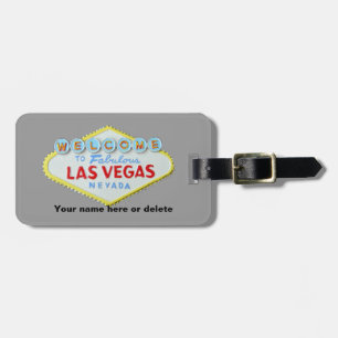 Las Vegas undertecknar bagagemärkren Bagagebricka
