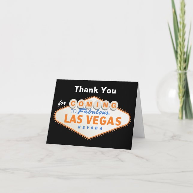 Las Vegas undertecknar destinationsbrölloptack Tack Kort (Framsida)