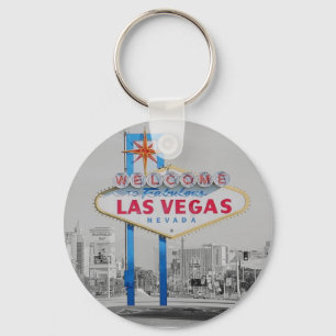 Las Vegas undertecknar Retro Keychain Nyckelring