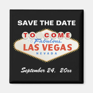Las Vegas-undertecknare contemporary bröllop spara Magnet