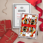 Las Vegas-uppspelningskort Kung & Queen Bröllop Inbjudningar<br><div class="desc">Vi presenterar vår stil-inbjudan till drottning och Kung, perfektens val för Las Vegas bröllop! Dessa inbjudningar är designade för att fånga Sin Citys innersta väsen, med deras unika utformning och snyggt. Varje inbjudan innehåller en regal Kung och drottning av Hearts. Den invecklade detaljen i designen kommer säkert att imponera på...</div>