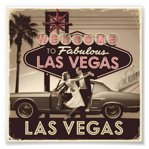 Las Vegas USA vintage Fototryck