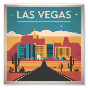 Las Vegas USA vintage Fototryck