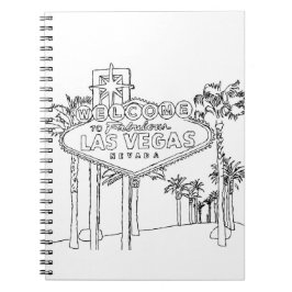Las Vegas Vacation Teckning Vacation Art Traveling Anteckningsbok