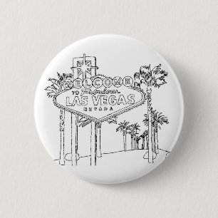 Las Vegas Vacation Teckning Vacation Art Traveling Knapp
