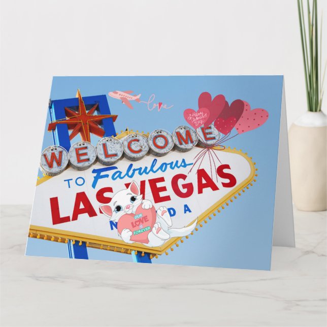 Las Vegas Valentindag, stort kort (Framsida)