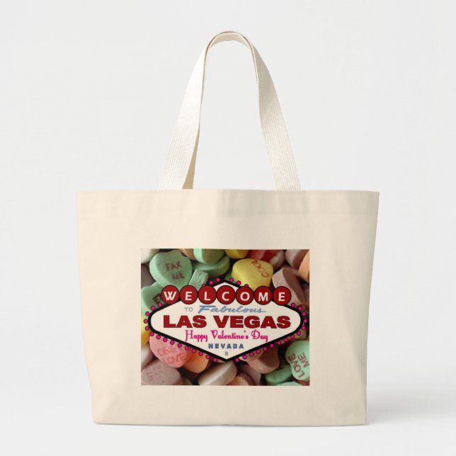 Las Vegas Valentindagen Goodie Bag Jumbo Tygkasse (Framsidan)