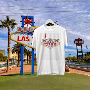 Las Vegas Välkommen att signera din text T Shirt