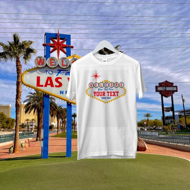 Las Vegas Välkommen att signera din text T Shirt (Skapare uppladdad)
