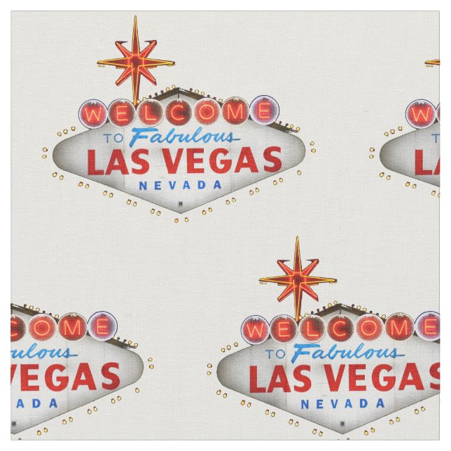 Las Vegas Välkomstsignatur Fabric Tyg (Närbild)