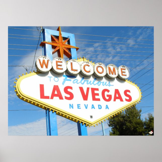 Las Vegas Välkomstsignaturavslutning Poster Skriv  (Framsidan)