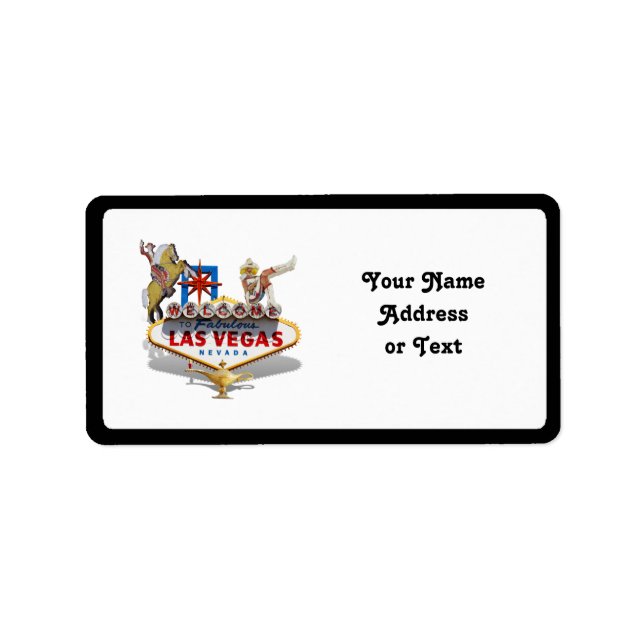 Las Vegas Välkomstsignering Adressetikett (Framsidan)