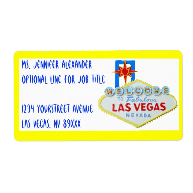 Las Vegas Välkomstsignering Fraktsedel (Framsidan)