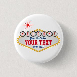 Las Vegas välkomstskylt Din text  Knapp